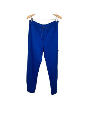 Sportelle Womens Athleisure Pants Drawstring Gathered Cuff Blue Size XL